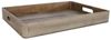 Macosa Home Dekotablett Holztablett Grau 36 cm Holz rechteckig mit Griffen Tablett (Obsttablett Wohn-Accessoire modern), Tisch-Dekoration Kerzenteller Servierplatte Bild 4