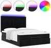 vidaXL Ottoman-Bett mit Matratzen & LEDs Schwarz 140x200 cm Samt 3314326 Bild 5