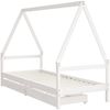 vidaXL Kinderbett mit Schubladen Weiß 80x200 cm Massivholz Kiefer 834466 Bild 3