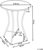Outdoor Bistrotisch COLLIO 60 cm 60 cm Metall Schwarz Bild 2