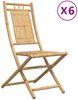 vidaXL Gartenstühle 6 Stk. Klappbar 46x66x99 cm Bambus 3278512 Bild 2