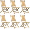 vidaXL Gartenstühle 6 Stk. Klappbar 46x66x99 cm Bambus 3278512 Bild 4