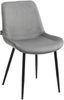 4er Set Esszimmerstühle WIKIL Samt - 80x51x60cm, grau, Samt Metall matt schwarz Gestell Stühle Esszimmerstühle Stuhl Esszimmer Esstisch Stühle Küchenstuhl Bild 2