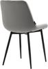 4er Set Esszimmerstühle WIKIL Samt - 80x51x60cm, grau, Samt Metall matt schwarz Gestell Stühle Esszimmerstühle Stuhl Esszimmer Esstisch Stühle Küchenstuhl Bild 5