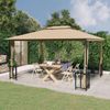 vidaXL Pavillon mit Seitenwänden & Doppeldach 3x4 m Taupe 318545 Bild 2