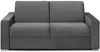 Vente-unique - CALITO Sofa SamtStoff Grau - B 223 cm94 cm x H 87 cm x L 194 cm Bild 2