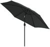 vidaXL Sonnenschirm mit LED-Leuchten und Stahlmast 300 cm Anthrazit 44511 Bild 4