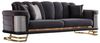 Villa Möbel Sofa Zeon, 3-Sitzer 1 Teile, mit Relax-/Bettfunktion durch umklappbare Rückenlehne Bild 3