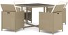 vidaXL 5-tlg. Garten-Essgruppe mit Kissen Poly Rattan Beige 3095515 Bild 2