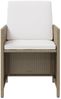 vidaXL 5-tlg. Garten-Essgruppe mit Kissen Poly Rattan Beige 3095515 Bild 5