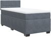 vidaXL Boxspringbett mit Matratze Dunkelgrau 100x200 cm Samt 3286235 Bild 2