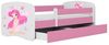 Kocot Kids 'Fee mit Flügeln' Einzelbett pink/weiß 80x160 cm inkl. Rausfallschutz, Matratze, Schublade und Lattenrost Bild 4