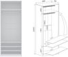 Marmex Möbel TRES SET K(B) Hochschrank ohne Türen für das Schlafzimmer, Kleiderschrank mit Kleiderstangen, Einlegeböden für Kleidung, Schuhe, laminierte Spanplatte, weiß, 180x206x51 cm Bild 3