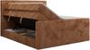 Boxspringbett mit zwei Multipocket-Matratzen und Topper, Doppelbett aus Cordstoff, zwei Bettkästen - TILIANO KING DUO - 160 x 200 cm - Orange Cord - H3 Bild 5