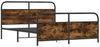 vidaXL Metallbett ohne Matratze Räuchereiche 193x203 cm 3318641 Bild 3