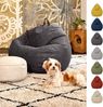 Green Bean 'Home Linen' Indoor XXL Sitzsack mit EPS-Perlen Füllung, waschbar, Leinen dunkelgrau, 100 x 50 x 120 cm, 300 l Bild 2