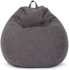 Green Bean 'Home Linen' Indoor XXL Sitzsack mit EPS-Perlen Füllung, waschbar, Leinen dunkelgrau, 100 x 50 x 120 cm, 300 l