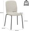 Albatros Esszimmerstühle 4er Set ENNA, beige - stapelbar, bequemer Polsterstuhl - Eleganter Küchenstuhl, Stuhl Esszimmer oder Esstisch Stuhl, Konferenzstuhl , Stückzahl:4, Farbe:Beige Bild 4