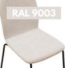 Albatros Esszimmerstühle 4er Set ENNA, beige - stapelbar, bequemer Polsterstuhl - Eleganter Küchenstuhl, Stuhl Esszimmer oder Esstisch Stuhl, Konferenzstuhl , Stückzahl:4, Farbe:Beige Bild 5