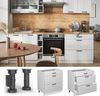 Küchenunterschrank Fame-Line Weiß Landhaus 80 cm mit 3 Schubladen, AP Anthrazit Vicco Bild 2