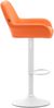CLP 2er Set Barhocker Braga Kunstleder drehbar und höhenverstellbar,orange weiß Bild 5