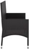 vidaXL Gartenbank 2-Sitzer mit Kissen Schwarz Poly Rattan 319490 Bild 5