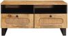 vidaXL Couchtisch Artisan-Eiche 80 x 54 x 40 cm Massivholz Mango 4018057 Bild 3