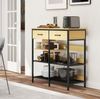 Sideboard 90 x 40 x 91 cm mit 2 Schubladen und 3 offenen Ablagen – im Industrial-Stil Bild 5