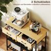 Sideboard 90 x 40 x 91 cm mit 2 Schubladen und 3 offenen Ablagen – im Industrial-Stil Bild 4