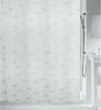 spirella Duschvorhang KOS Breite 120 cm, Premium Textil-Duschvorhang, 100% Polyester, Made in Europe, wasserabweisend, Anti-Schimmel-Effekt, waschbar 30°, Motiv "Fische", Farbe weiß-silber, mit besonderem Metallic-Effekt, Größe 120x200 cm Bild 4