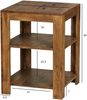Wohnling Sheesham Standregal, Wohnzimmer-Regal mit 2 Ablagefächer, Massiv-Holz, 60 cm Bild 5
