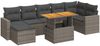 vidaXL 8-tlg. Garten-Sofagarnitur mit Kissen Grau Poly Rattan 3327070 Bild 2