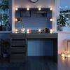 Schminktisch Sherry Grau 120 cm mit LED Beleuchtung Vicco Bild 5