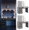 Schminktisch Sherry Grau 120 cm mit LED Beleuchtung Vicco Bild 2