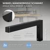 ML-DESIGN Wandregalhalter Wandkonsole Set für Waschtisch aus Stahl Regalhalter, 2-tlg, Regalwinkel L-Form Schwarz Konsolenträger Regalträger Halterung Bild 3