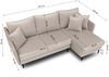 Selsey 'Volio ' Ecksofa mit Schlaffunktion, Samt wasserabweisend, Universal, Füße Schwarz, Salbeigrün Bild 5