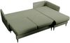 Selsey 'Volio ' Ecksofa mit Schlaffunktion, Samt wasserabweisend, Universal, Füße Schwarz, Salbeigrün Bild 4