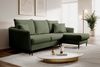 Selsey 'Volio ' Ecksofa mit Schlaffunktion, Samt wasserabweisend, Universal, Füße Schwarz, Salbeigrün Bild 3
