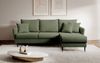Selsey 'Volio ' Ecksofa mit Schlaffunktion, Samt wasserabweisend, Universal, Füße Schwarz, Salbeigrün Bild 2