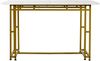 Merax 120x70cm Leichter Luxus Esstisch,(1-St), Gestell aus Metall Rechteckiger Esstisch aus Moderner Küchentisch mit Metallbeinen, Gold Bild 3
