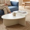 Couchtisch Tondesdaslo mit doppelter Tischplatte 90x90x35 cm Weiß [en. casa] Bild 4