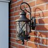 Lucande Außen-Wandleuchte Marcellino, Metall, Braun IP23, 3 x 40 W Bild 4
