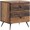 vidaXL Nachttisch 2 pcs Altholz 43 x 34,5 x 47,5 cm Holzwerkstoff 895462 Bild 3