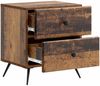 vidaXL Nachttisch 2 pcs Altholz 43 x 34,5 x 47,5 cm Holzwerkstoff 895462 Bild 4