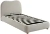 Vente-unique - VANARI Bett Stoff Beige - B 214 cm x H 95 cm x L 111 cm Bild 4