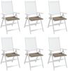 vidaXL Gartenstuhl-Kissen 6 Stk. Taupe 50x50x4 cm Oxford-Gewebe 314055 Bild 4