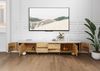 TV-Board Mango 240x40x50 natur lackiert / Marmor weiß FLORENZ #103 Bild 4
