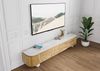 TV-Board Mango 240x40x50 natur lackiert / Marmor weiß FLORENZ #103 Bild 2