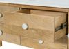 TV-Board Mango 240x40x50 natur lackiert / Marmor weiß FLORENZ #103 Bild 5