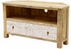 Eck-Fernsehtisch Sita 110x60x50 aus indischem Mango-Massivholz Bild 5